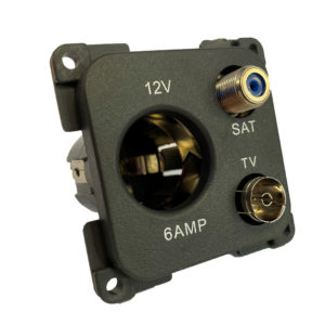 C-Line 12 Volt TV/Satellite Socket - Grey