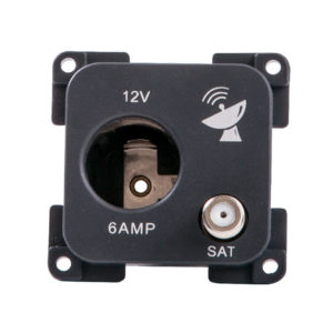 C-Line 12 Volt and Satellite Socket - Grey