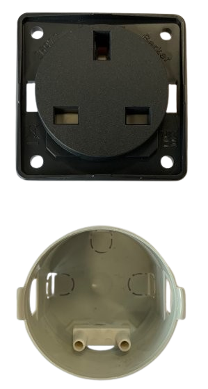 Berker UK Socket c/w Back Box