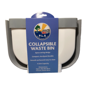 White/ Grey Collapsible Waste Bin - 18cm.