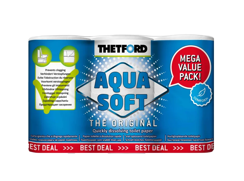 Thetford Quick Dissolve Aqua Soft Toilet Tissue – Pack of 6